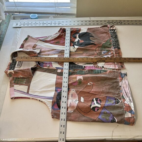 Chicos Design Sleeveless Button Up Vest With Abstract Art Print - Picture 4 of 7